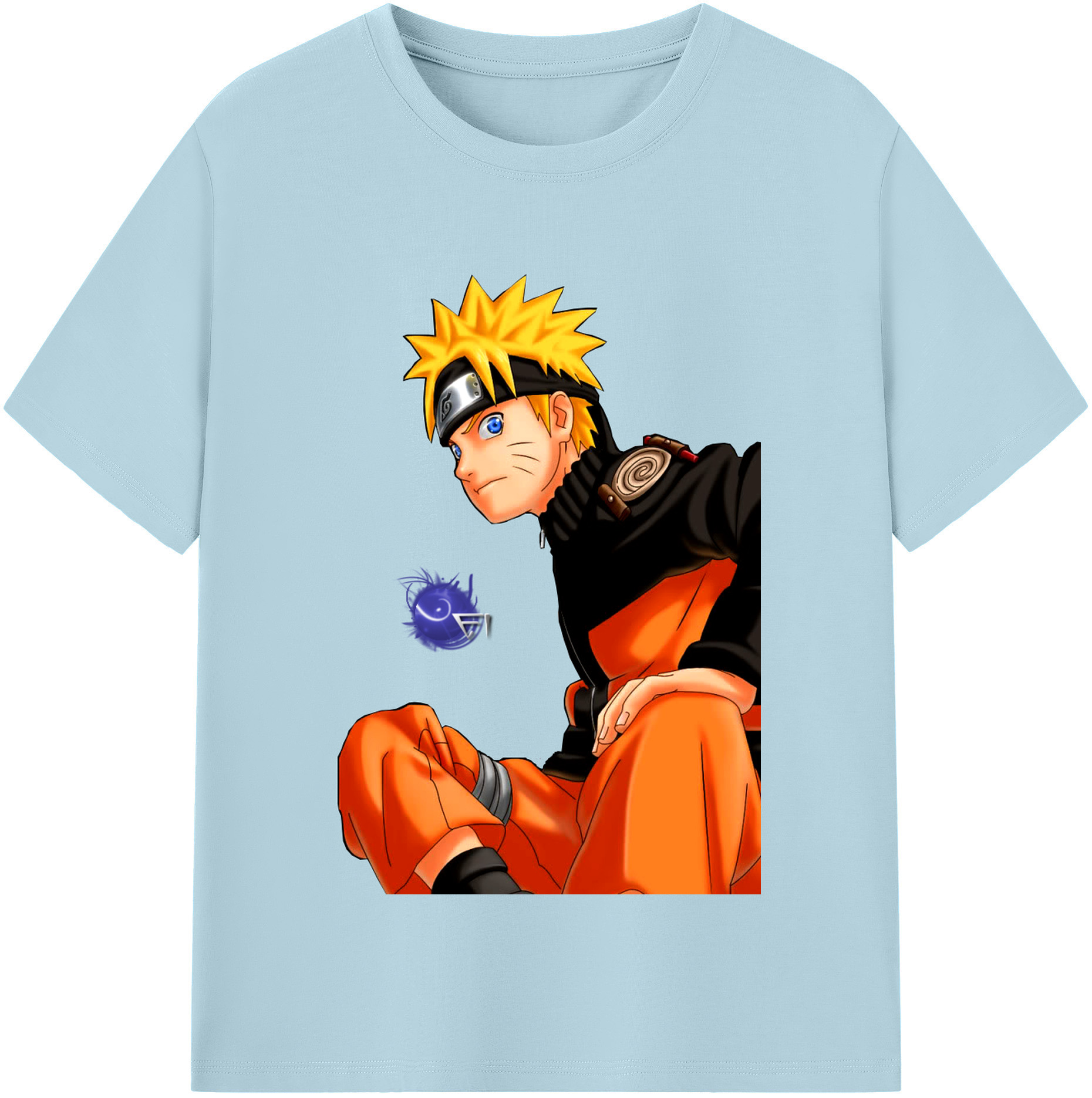 （画像用） NARUTO -ナルト- うずまき ナルト Uzumaki Naruto 綿100％半袖Tシャツ（フロントプリント）
